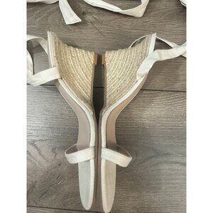 REFORMATION Alessa linen wedge espadrilles 6.5 new